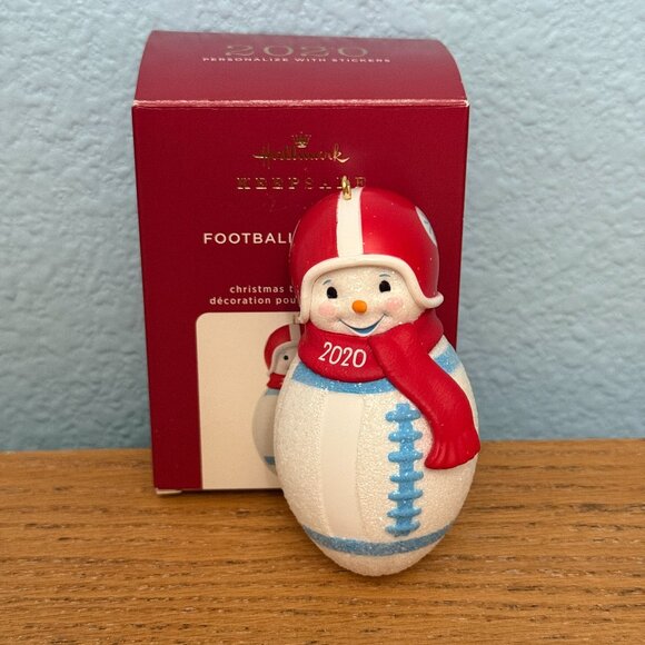 Hallmark Keepsake Ornament Football Snowman Personalize 2020 - Picture 1 of 9